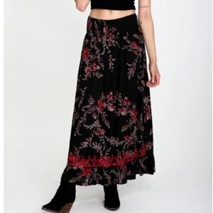 RAGA Midnight Blossom Maxi Skirt